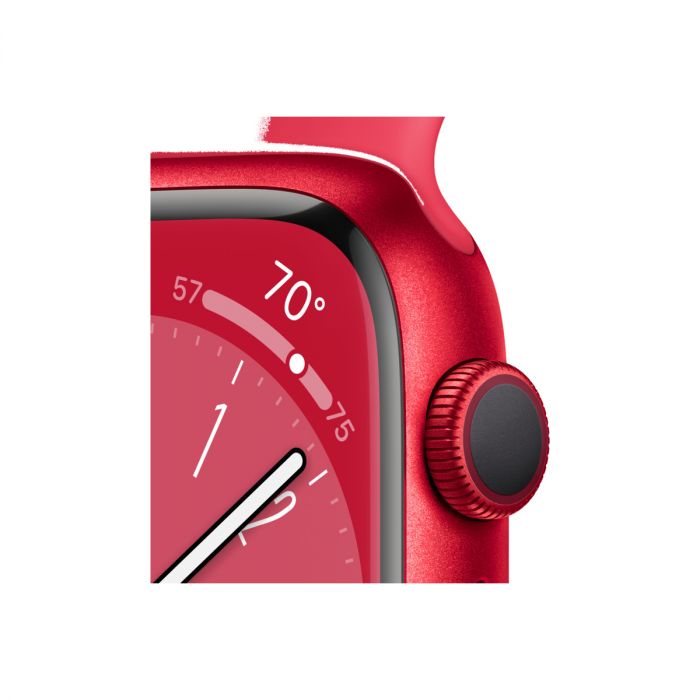 Apple Watch S8 Cellular 41mm (PRODUCT)RED Aluminium Case (PRODUCT)RED Sport Band - Regular, mnj23wb/a - imagine 5
