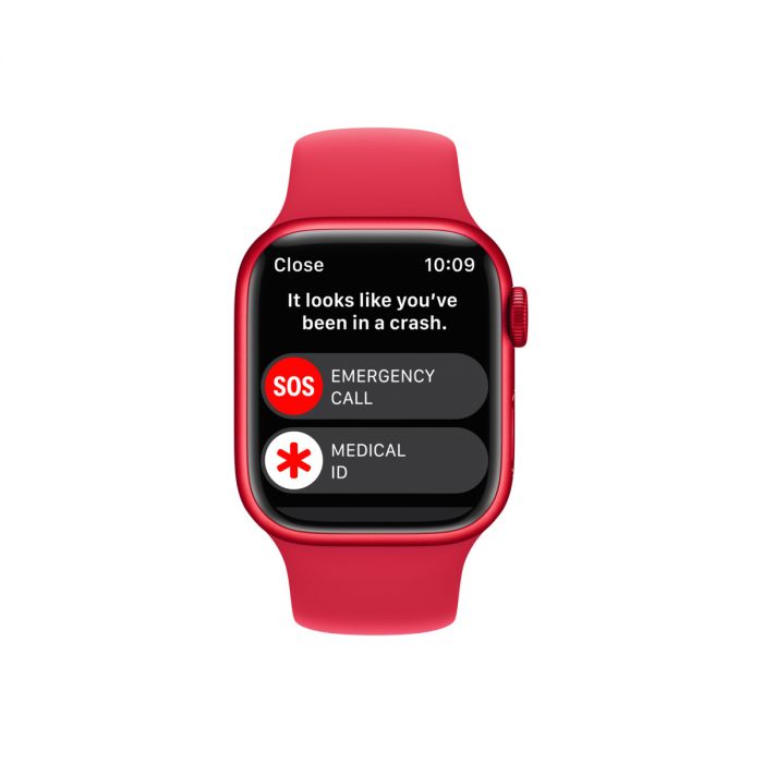 Apple Watch S8 Cellular 41mm (PRODUCT)RED Aluminium Case (PRODUCT)RED Sport Band - Regular, mnj23wb/a - imagine 4