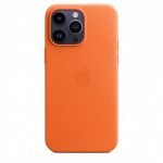 Husa de protectie Apple iPhone 14 Pro Max Leather Case, MagSafe - Orange, mppr3zm/a