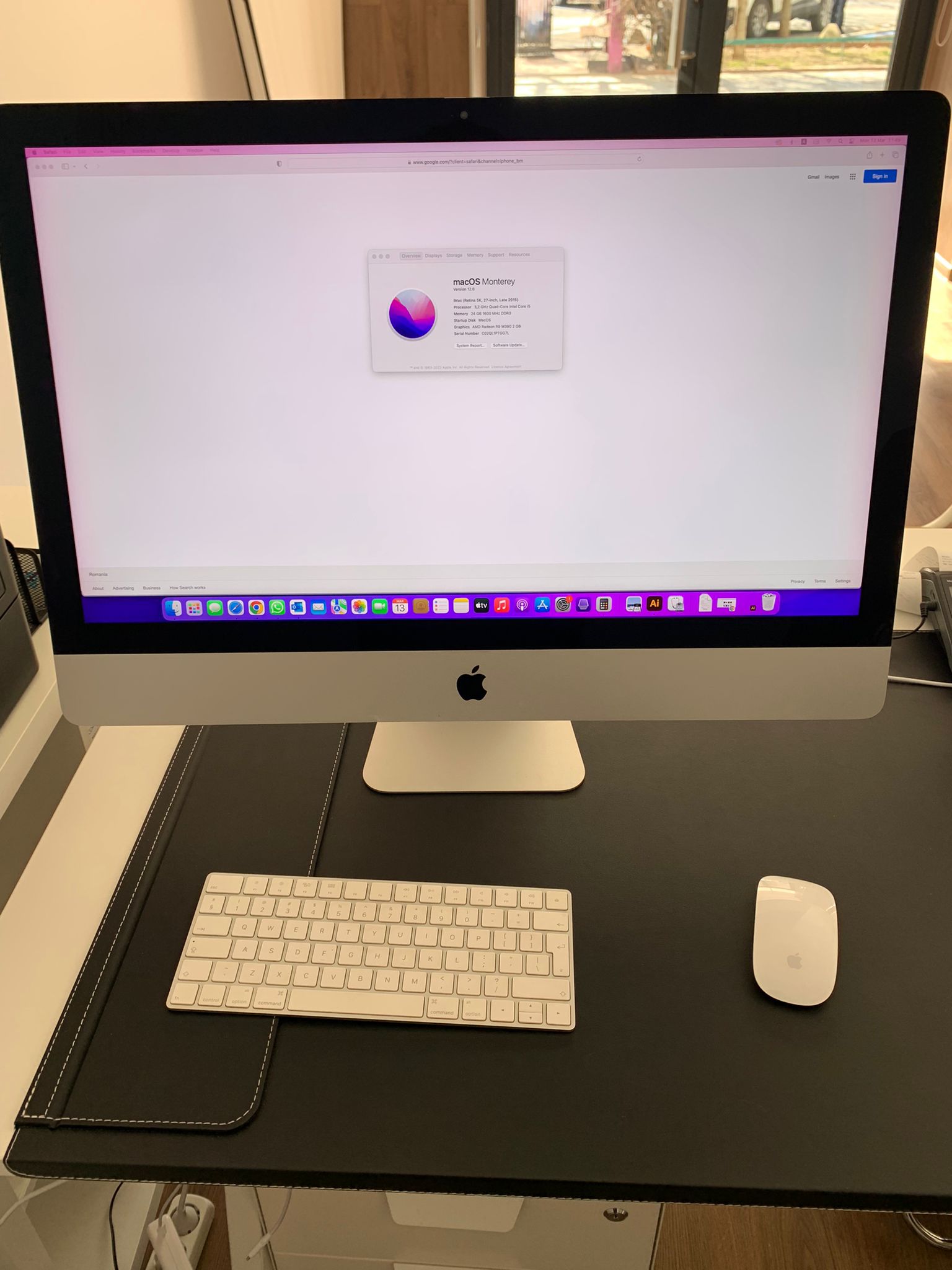 iMac A1419 27” (Late 2015) Retina 5k, 24 GB RAM, 1TB HDD + 256 GB SSD, Intel i5, 3.2 Ghz, AMD Radeon R9 M390 2GB, Magic Keyboard + Magic Mouse 2