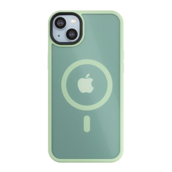 Husa de protectie NEXT ONE compatibila MagSafe pentru iPhone 14, Pistachio Mist, IPH-14-MAGSF-MISTCASE-PTC