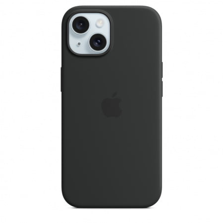 Apple iPhone 15 Silicone Case w MagSafe - Black,  mt0j3zm/a