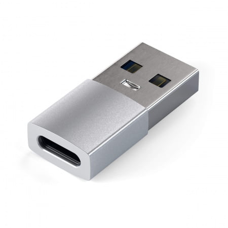 Satechi Aluminum Type-A to Type-C Adapter - Silver,ST-TAUCS