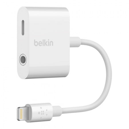 Belkin ROCKSTAR 3.5 mm Audio + Charge Adapter - White, F8J212btWHT