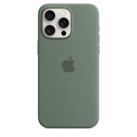 Apple iPhone 15 Pro Max Silicone Case w MagSafe - Cypress, mt1x3zm/a - imagine 2