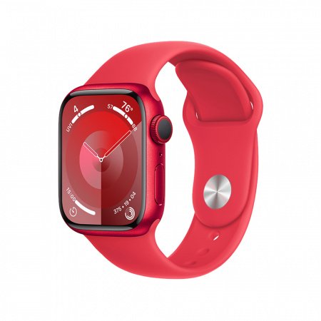 Apple Watch S9 GPS 45mm RED Alu Case w RED Sport Band - S/M, mrxj3qp/a