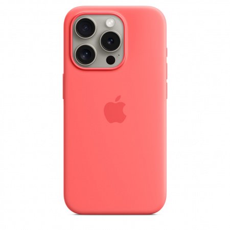 Apple iPhone 15 Pro Silicone Case w MagSafe - Guava, mt1g3zm/a