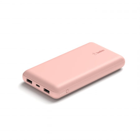 Belkin BOOST CHARGE (20000 mAH) Power Bank - USB-A & C 15w - Rose Gold, BPB012btRG