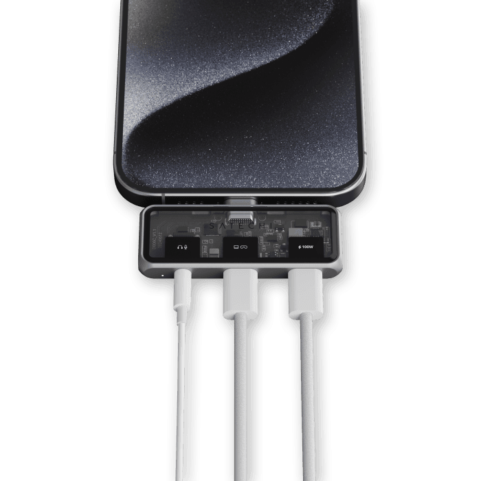 Satechi Mobile XR Hub with dual USB-C and Audio - Space Gray, ST-HXRAJM - imagine 2